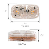 4" Red/Clear Tiger Eye Dual Function LED Light