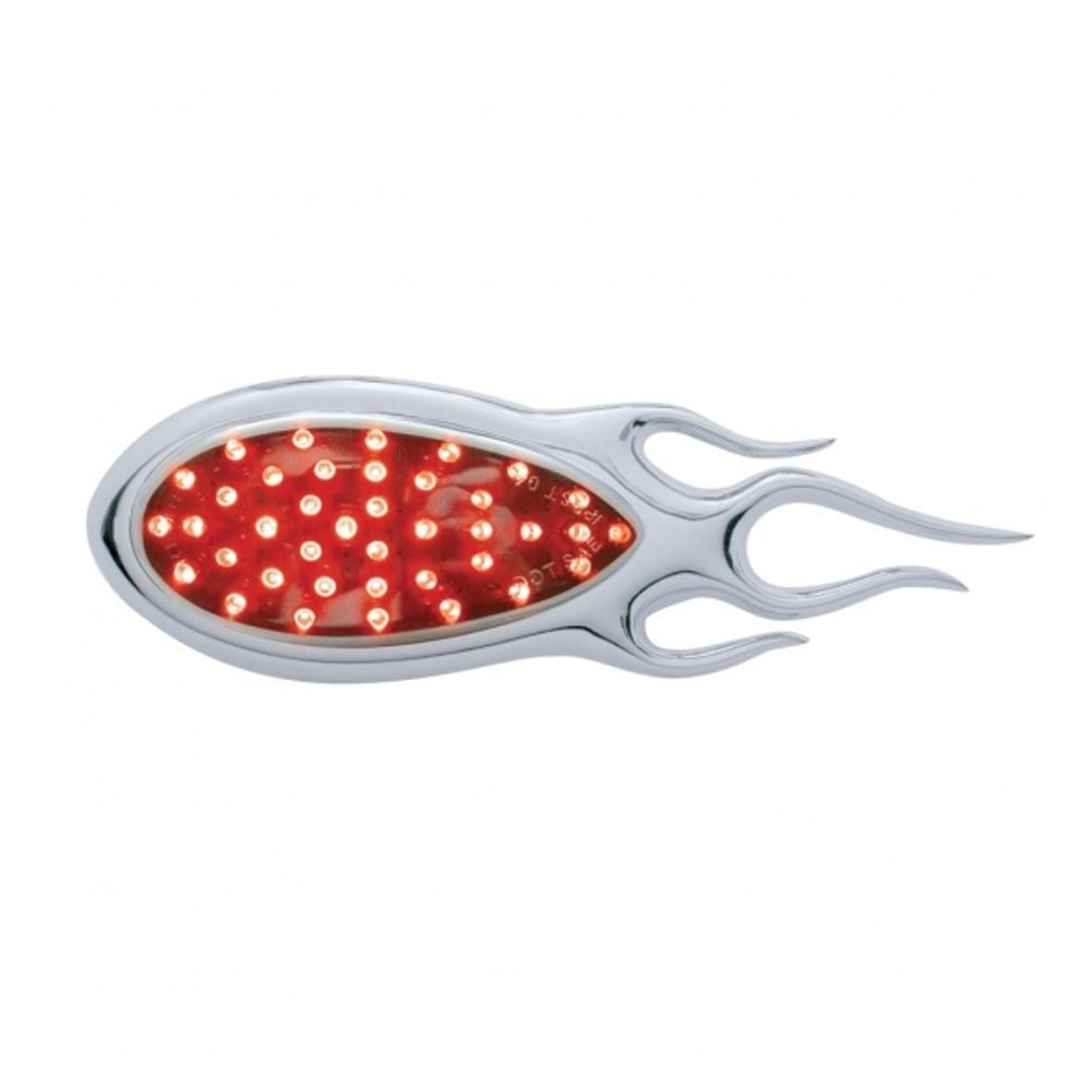 Chrome Lens 39 LED Inferno Auxiliary Light with Flame Bezel