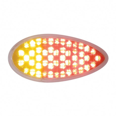 51 Amber, red leds duo auxiliary utility clear lens