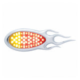 51 Amber, Red LEDs Duo Auxiliary Utility Clear Lens w/ Inferno Bezel