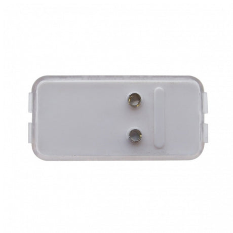 2-1/2" Rectangular utility incandescent clear lens, closer view