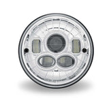 7" Heated LED Projector Headlight with Optional Blue Backlight