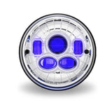7" Heated LED Projector Headlight with Optional Blue Backlight