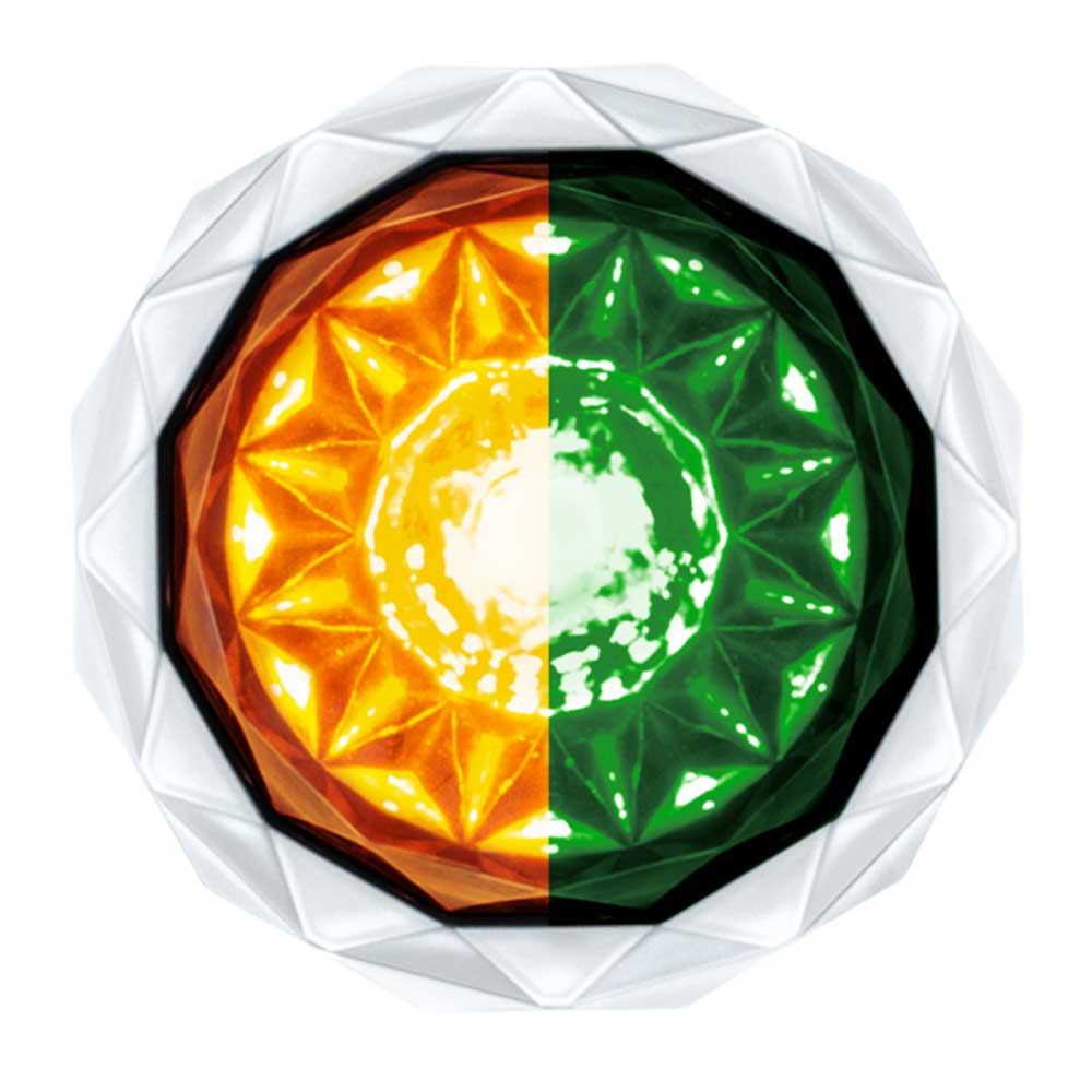 1-1/8" Double Fury 4 LED Crystal Watermelon Clear Lens