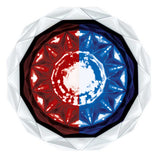 1-1/8" Double Fury 4 LED Crystal Watermelon Clear Lens
