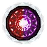 1-1/8" Double Fury 4 LED Crystal Watermelon Clear Lens