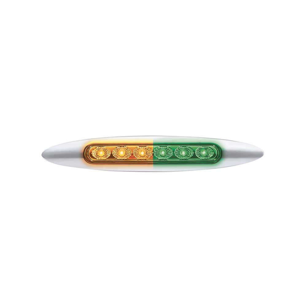 6" Double Fury Dual Function 6 LED Light with Chrome Bezel