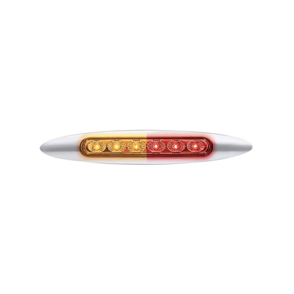 6" Double Fury Dual Function 6 LED Light with Chrome Bezel