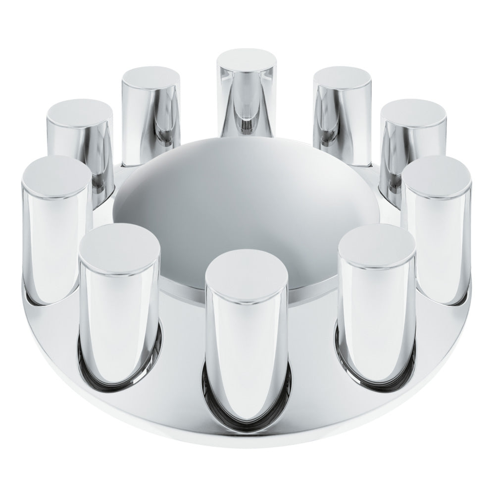 33MM Dome Chrome Plastic Front Axle Cover