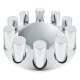 33MM Dome Chrome Plastic Front Axle Cover