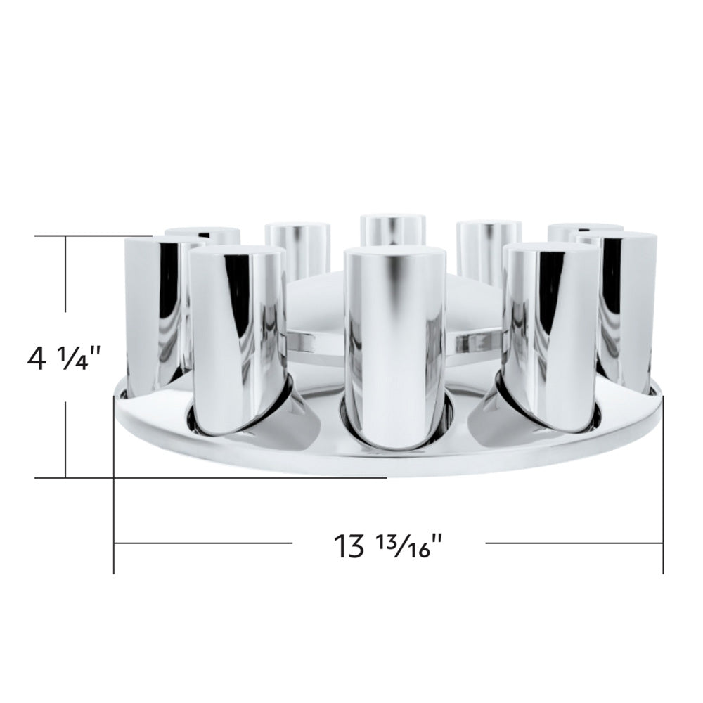 33MM Dome Chrome Plastic Front Axle Cover