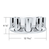 33MM Chrome Plastic Flat Top Front Axle Cover