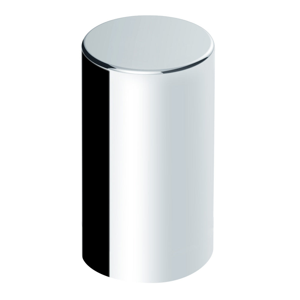 33mm x 3-1/2" Chrome Plastic Cylinder Nut Covers - Push-On