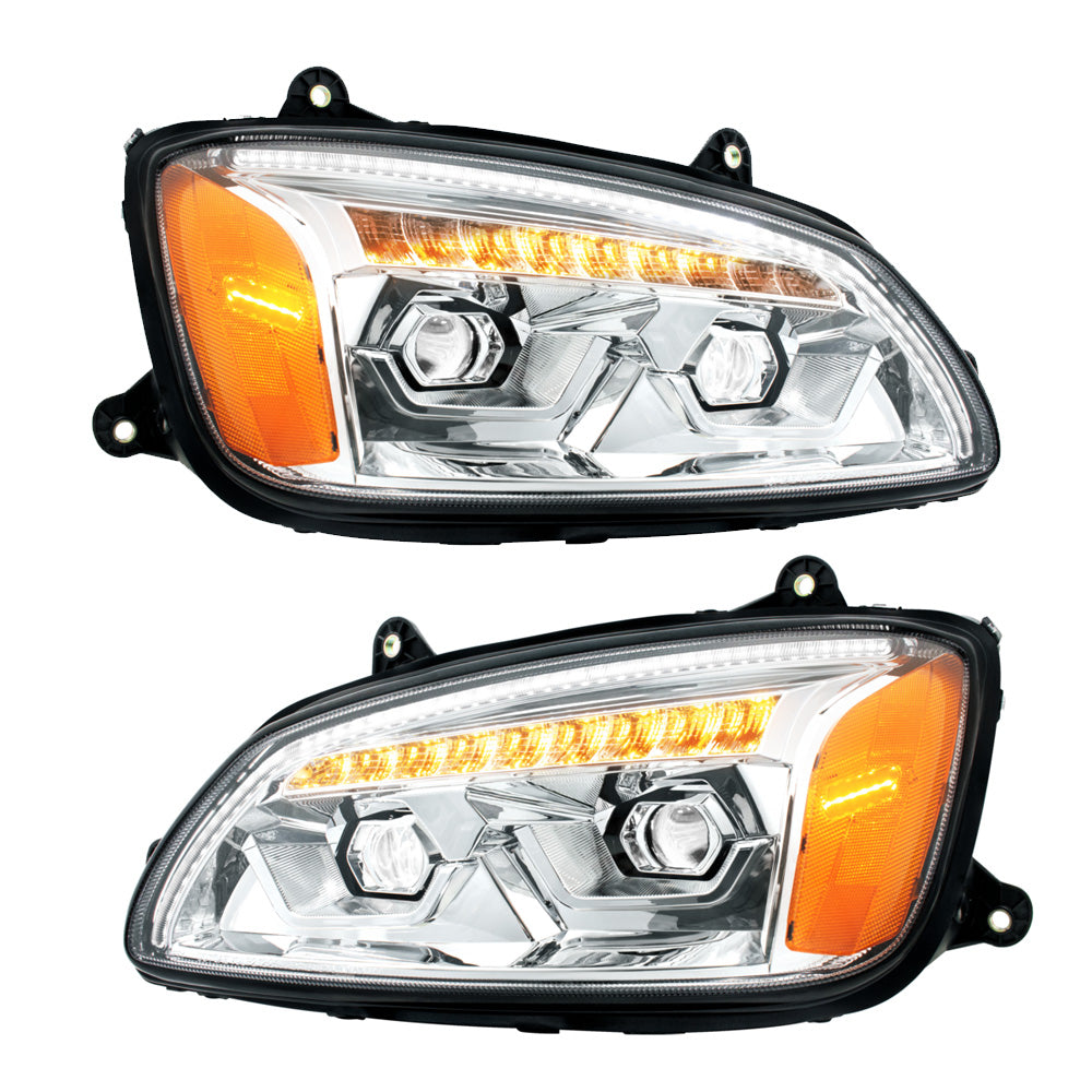 KW T170, T270, T370, T440, T470, T660, T700 LED Projection Headlight w/ Turn Signal