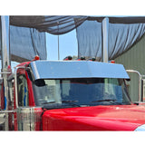 14" Stainless Steel DayCab Drop Visor for Peterbilt 589