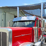 14" Stainless Steel DayCab Drop Visor for Peterbilt 589