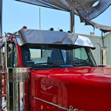 14" Stainless Steel DayCab Drop Visor for Peterbilt 589