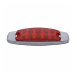 6" Red 10 LED Reflector Rectangular Light with Stainless Bezel