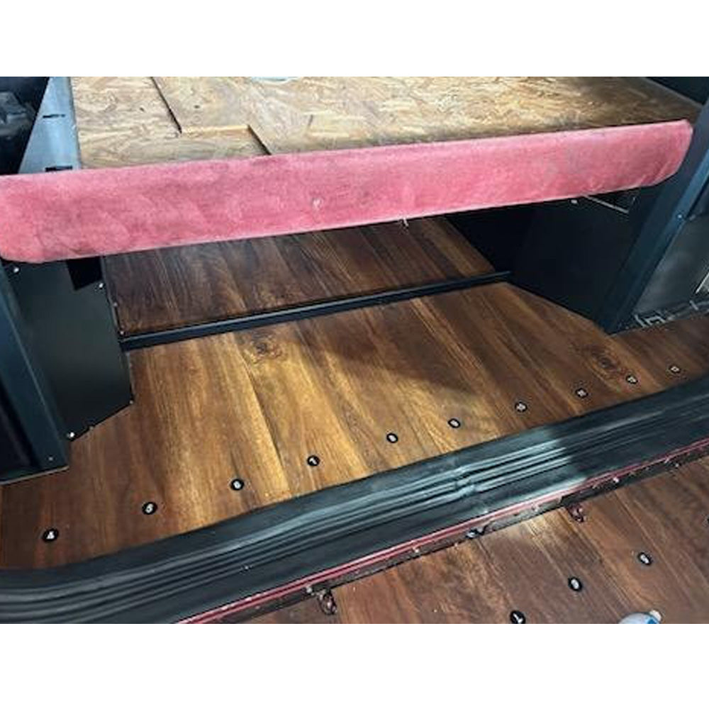 48" Sleeper Dark Brown Vinyl Plank Wood Flooring for Peterbilt 379 Without SubWoofer