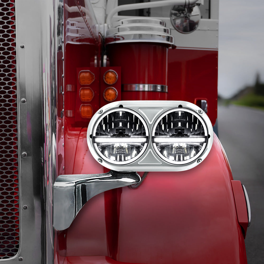 Peterbilt 359 Headlight SS 20 LED Assembly with Position Light