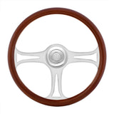 18" Chrome Blade Steering Wheel with Horn Bezel & Button