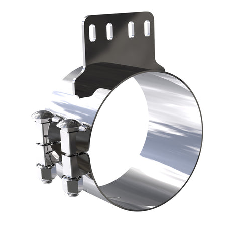 Kenworth non AeroCab 6"D x 4"W heavy duty top exhaust clamp for semi trucks