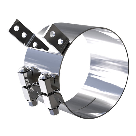 Kenworth AeroCab 8"D x 4"W heavy duty top exhaust clamp for semi trucks