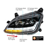 Peterbilt 579, 587 Blackout Projection Headlight with Sequential LED