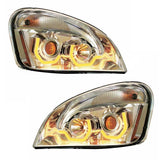 Freightliner Cascadia 2008-17 Chrome Projection Headlight with Dual Function