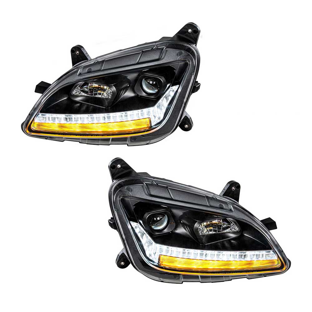 Peterbilt 579, 587 Blackout Projection Headlight with Sequential LED