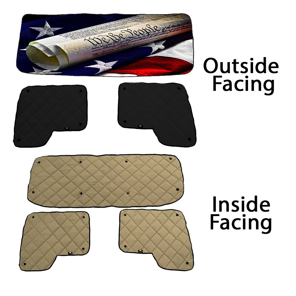 Kenworth ZenEclipse Blackout Window Covers with We The People Flag