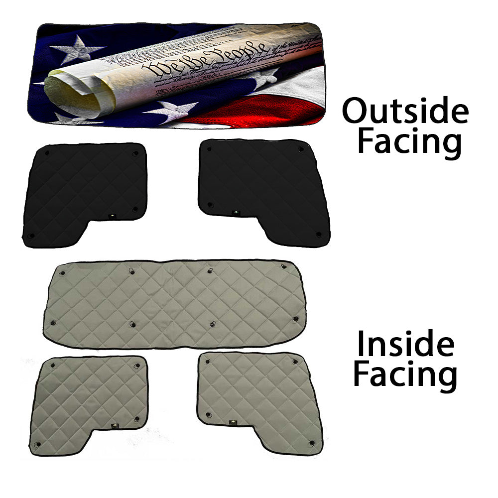 Kenworth DayLite ZenEclipse Blackout Window Covers with We The People Flag