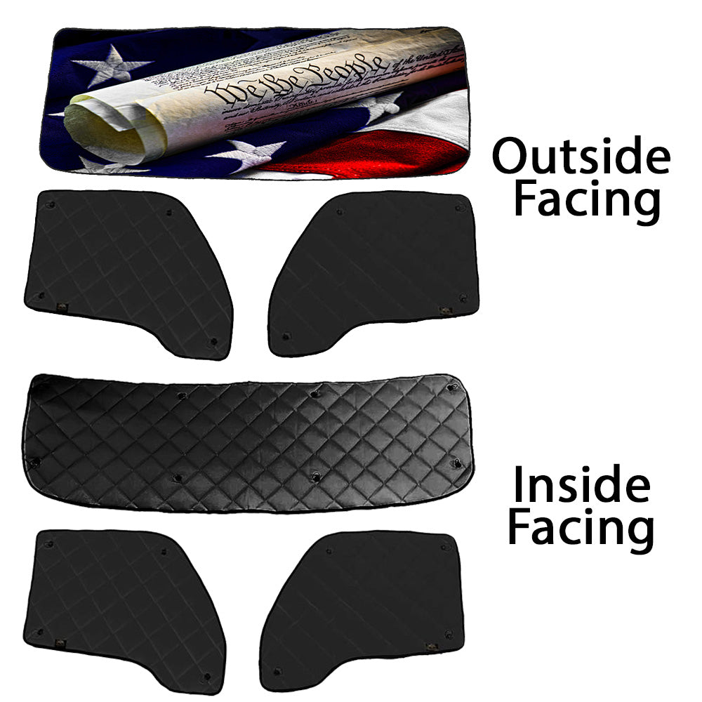 Kenworth ZenEclipse Blackout Window Covers with We The People Flag