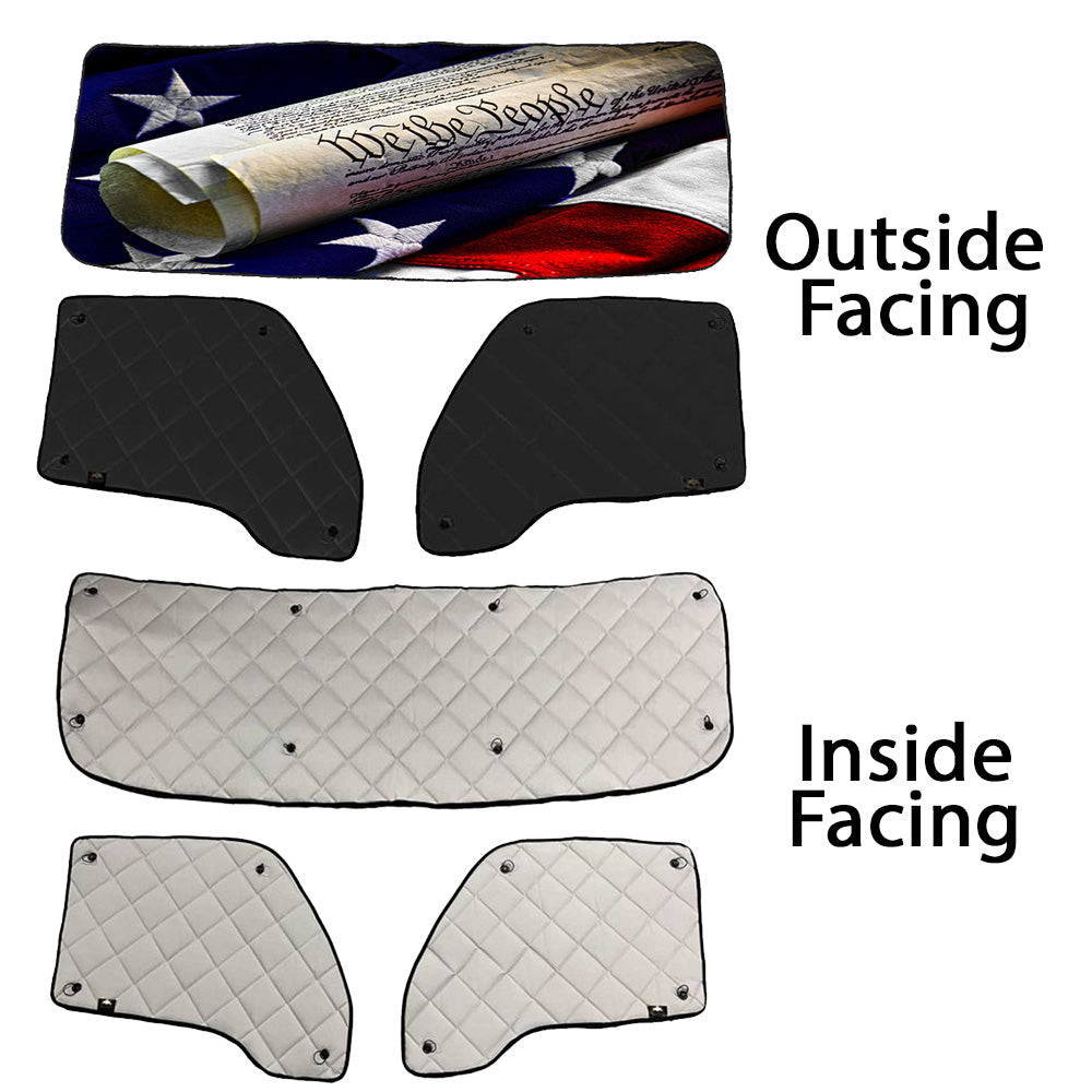 Kenworth ZenEclipse Blackout Window Covers with We The People Flag