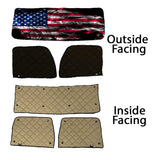 Peterbilt ZenEclipse Blackout Window Covers with Smokey Flag