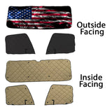 Freightliner ZenEclipse Blackout Window Covers with Smokey Flag