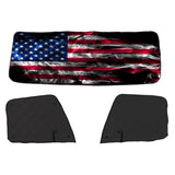 Freightliner ZenEclipse Blackout Window Covers with Smokey Flag