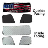 Freightliner ZenEclipse Blackout Window Covers with Smokey Flag