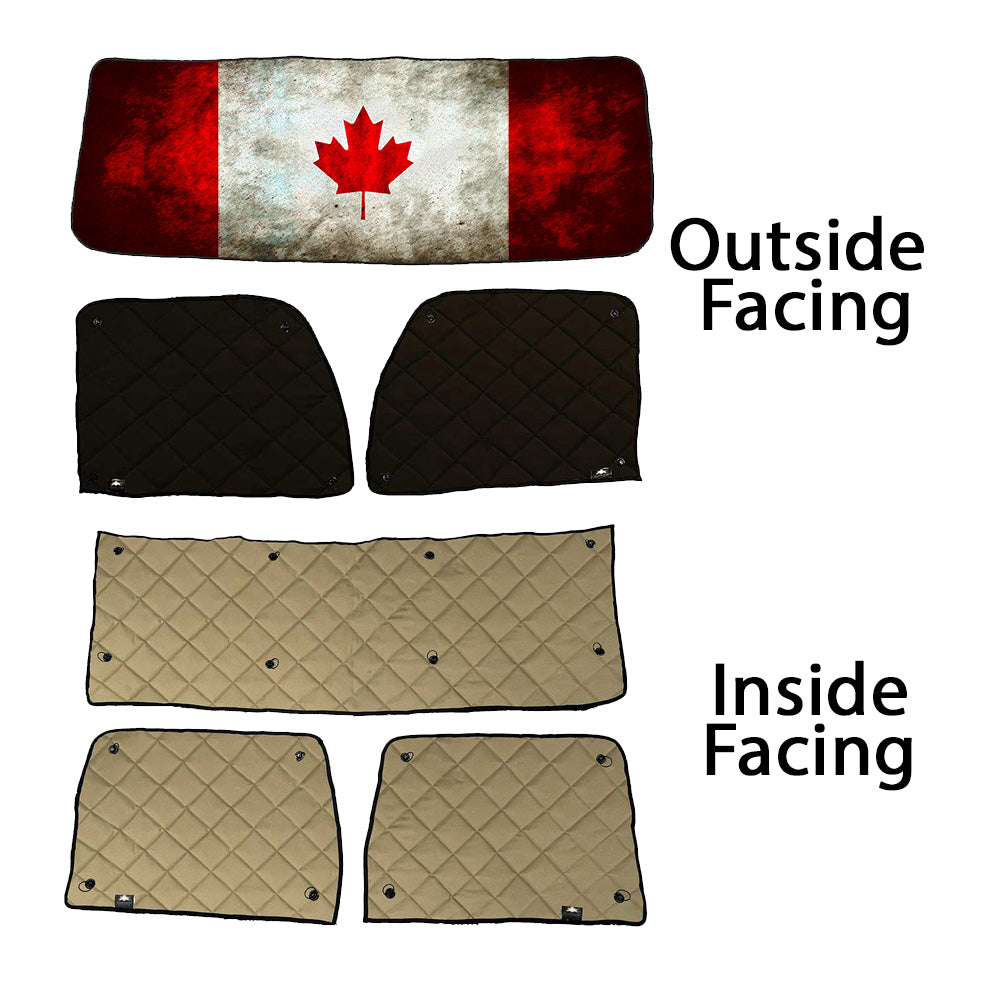 PB 365, 367, 384, 386, 388, 389, 379 (2005-07), 330, 335, 337, 348 (2006+) ZenEclipse Canada Flag Blackout Covers