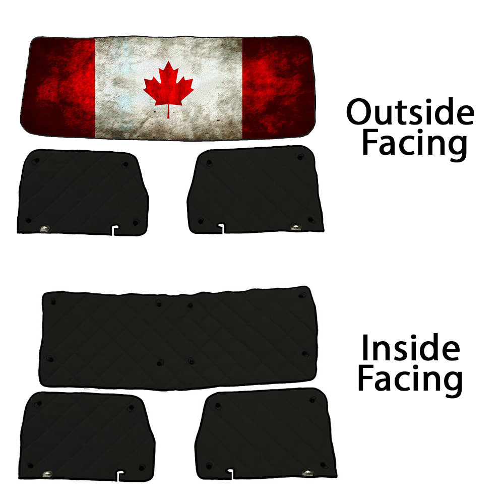 Peterbilt ZenEclipse Blackout Window Covers with Canada Flag