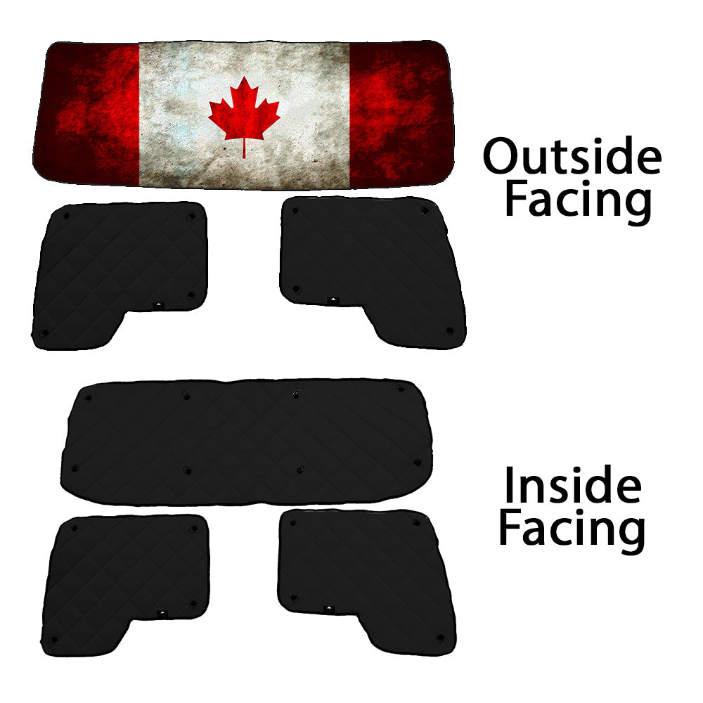 Kenworth DayLite ZenEclipse Blackout Window Covers with Canada Flag