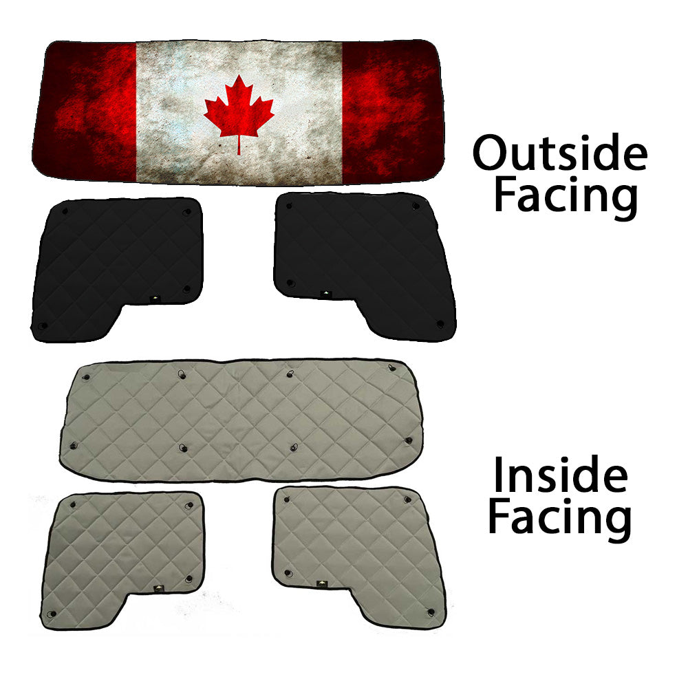 Kenworth DayLite ZenEclipse Blackout Window Covers with Canada Flag