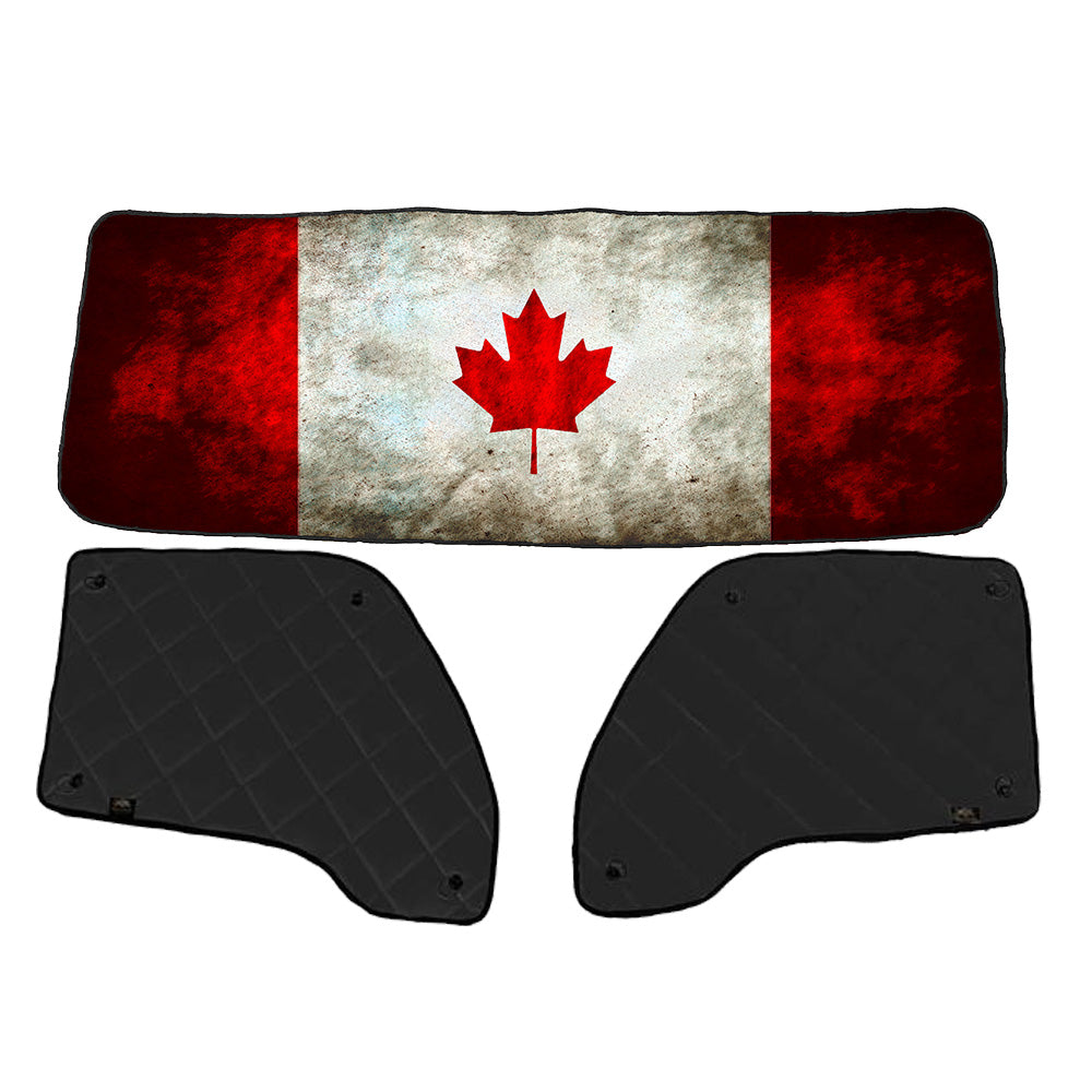 Kenworth ZenEclipse Blackout Window Covers with Canada Flag