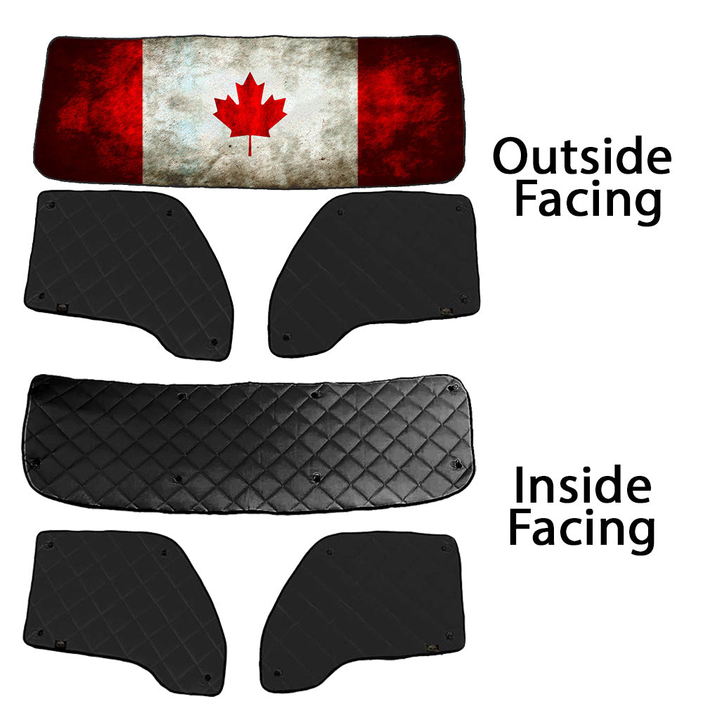 Kenworth ZenEclipse Blackout Window Covers with Canada Flag