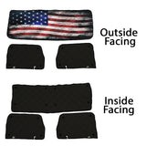 Peterbilt ZenEclipse Blackout Window Covers with Old Glory Flag, Black Inside