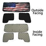 Kenworth with DayLite Door ZenEclipse Blackout Window Covers with Old Glory Flag