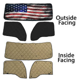 Kenworth ZenEclipse Blackout Window Covers with Old Glory Flag, Tan Inside