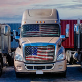 Kenworth ZenEclipse Blackout Window Covers with Old Glory Flag