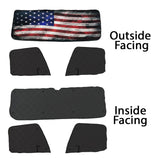 Freightliner ZenEclipse Blackout Window Covers with Old Glory Flag