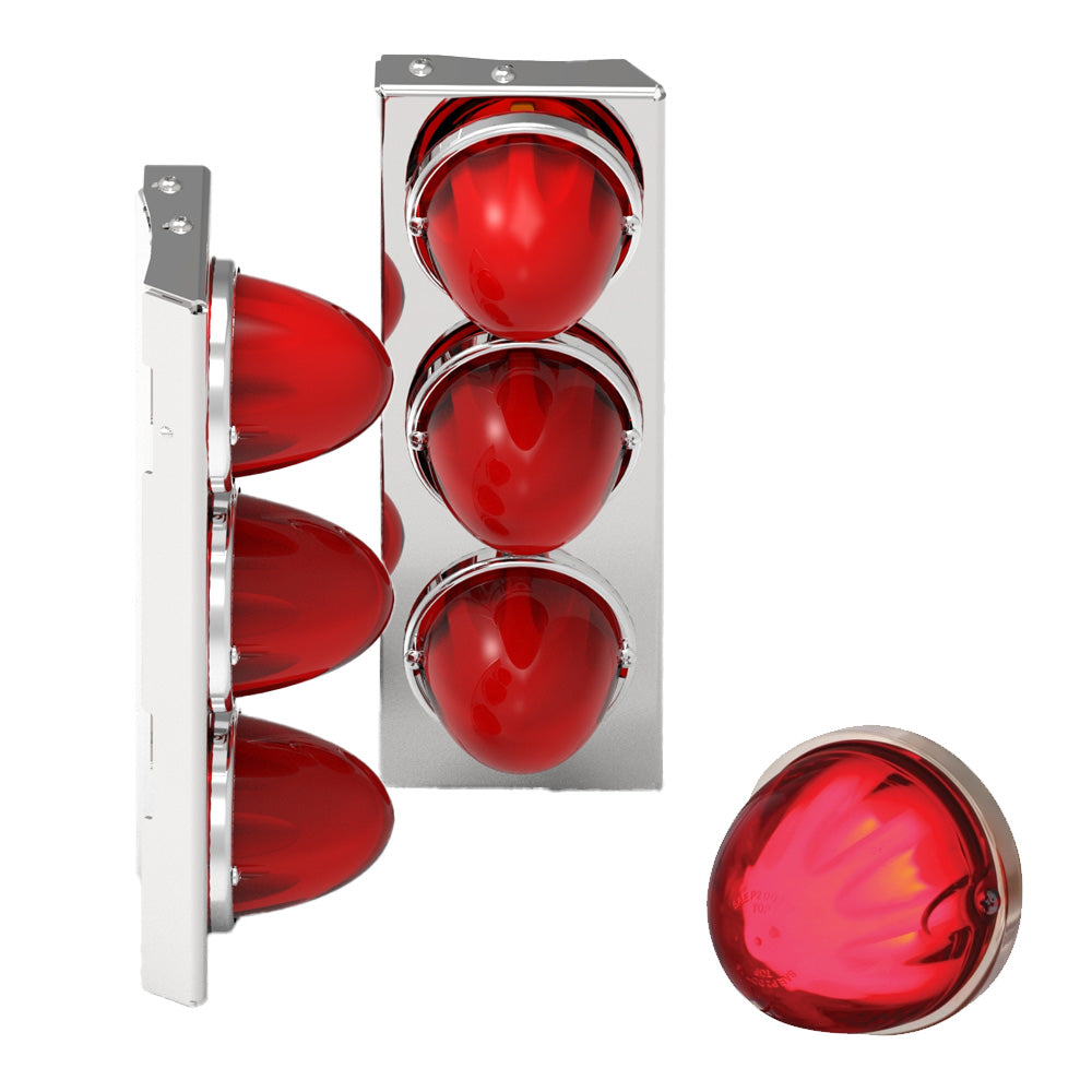 Peterbilt 589 Short GLO Watermelon Rear Air Cleaner Light Bar